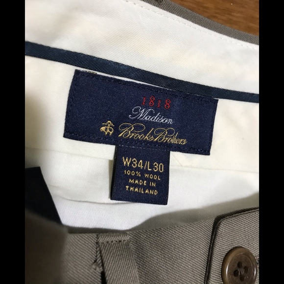 NWT Brooks Brothers Madison Wool Pants 34/30 - Picture 8 of 9
